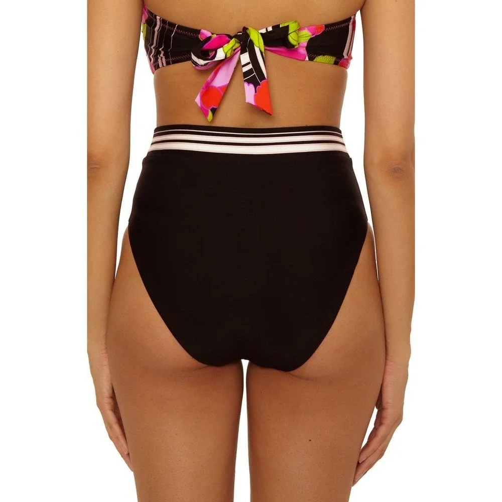 Trina Turk Bougainvillea Reversible High Waist Bikini Bottoms Women's Size‎ 14